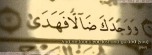 and he found you and guided you :: Quran Quotes timeline cover Photo
