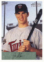 say joe mauer 2008 heritage joe mauer 2004 bowman heritage