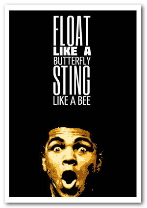 ... details for Motivational Quote Muhammad Ali Float Like A Butterfly