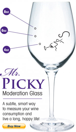 picture of the Mr. Picky Moderation glass: The logo of Mr. Picky ...
