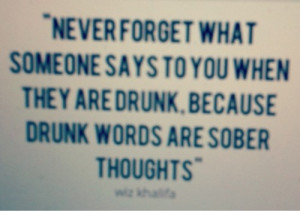 drunk words are sober thoughts so true and wow have i heard some sober ...