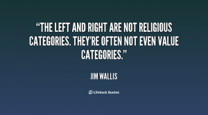 The left and right are not religious categories. They're often not ...
