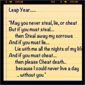 Great quote from movie Leap Year ..