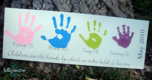 Mother’s Day handprint board