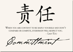 Chinese Proverb: Committment