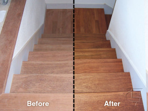 before and after refinished hardwood floors