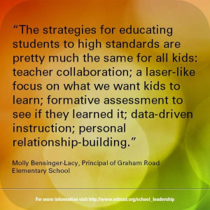 The strategies for educating students to high standards are pretty ...