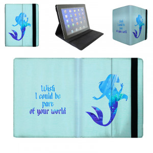 Disney Princess Ariel Little Mermaid Quote Tablet Folio Case for iPad ...