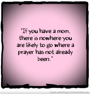 Praying Mom Quote
