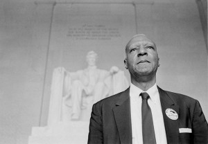 Philip Randolph, one of the chairmen for the March On Washington ...
