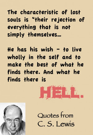 Lewis quote on hell.