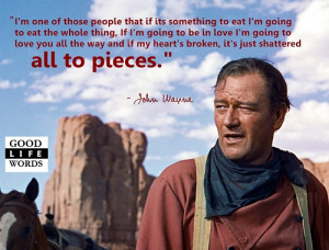 John Wayne. On extremes.