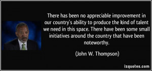John W Thompson Quote