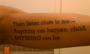 Meaningful words tattoo