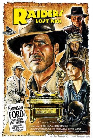 Raiders of the Lost Ark Retro Movie Poster Print