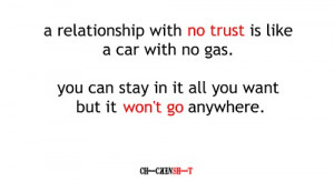 No Trust Is Like A Car With No Gas: Quote About A Relationship With No ...