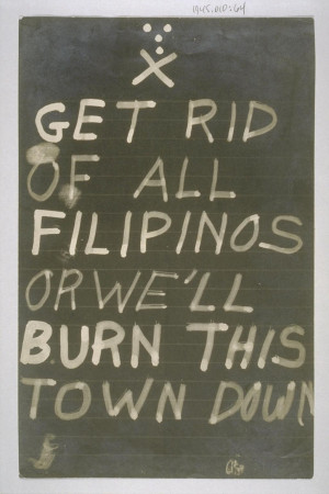 16. Origin of poster: Positively No Filipinos Allowed ?
