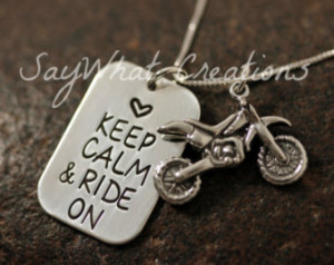 Dirt Bike Quotes For Girls Silver dirtbike necklace