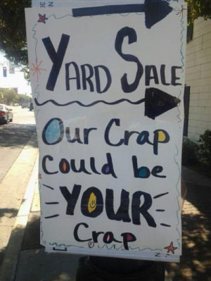 ... signs are we going to see now for yard sales? #yardsale #garagesale