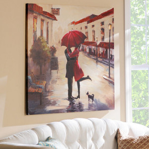 Customer reviews for Red Umbrella Couple Canvas Art Print