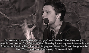 josh hutcherson gay quote - Google Search