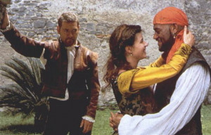 ... looks on with seething rage as Desdemona and Othello are still happy