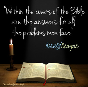 the covers of the Bible are the answers for all the problems men ...