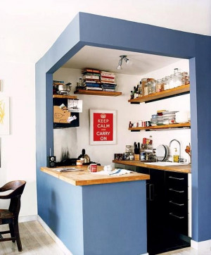 Small kitchen? Outline it with paint!