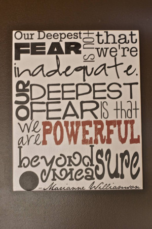 our deepest fear quote canvas