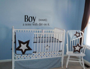 ... NOISE WITH DIRT ON IT WALL DECAL QUOTE WORDS LETTERING BABY NURSERY