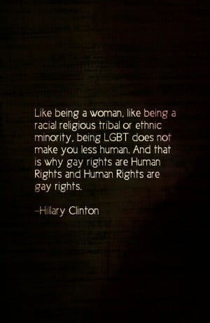 lgbt #rights #clinton #quote