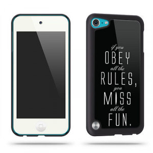 Rules Quote Cool Retro Quirky Case Shell for iPod 5 5th Gen