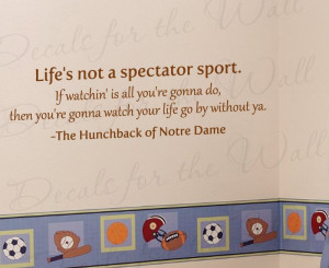 Hunchback of Notre Dame Disney Wall Decal Quote