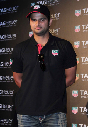 Indian Cricketer Suresh Raina at the launch of TAG Heuer Aqua Racer ...