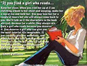 Date a girl who reads ; my favorite quote and the inspiration for this ...