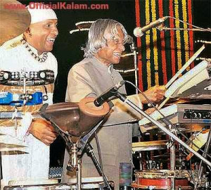 Abdul Kalam plays the drums – File Photo