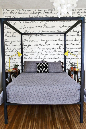 ... Personalize Your Room : Black And White Accent Wall Featuring Quotes