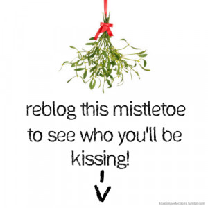 christmas mistletoe kiss