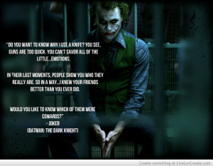 Famous Joker Quotes Dark Knight The dark knight joker