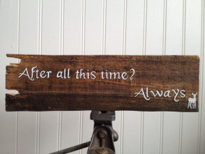 Rustic Harry Potter love quote on reclaimed wood #etsy # ...