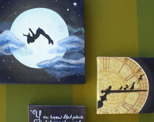 Peter Pan Set of 3 Canvas Paintings, 