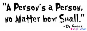 PERSON'S A PERSON Dr Seuss Quote Vinyl Wall Decal Child 8077(China ...