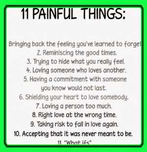 Painful Things about Love