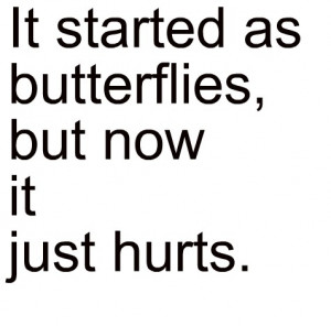 boy, butterflies, cute, girl, hurt, love, pain, quote, text