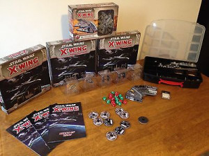 Star Wars X Wing Miniatures Huge Lot! 3 Core Sets + 5 extra ships