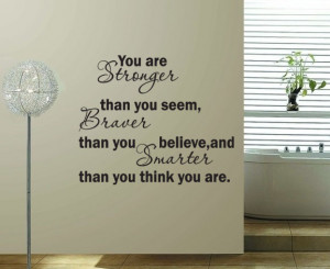 You are stronger than you seem..., Vinyl quotes wall stickers, hot ...