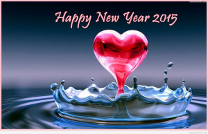 New Year 2015 3D Love Heart Water Drops 540x349 Happy New Year 2015 ...