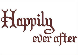 HAPPILY-EVER-AFTER-Quotes-decal-sticker-vinyl-wall-art-home-decoration ...