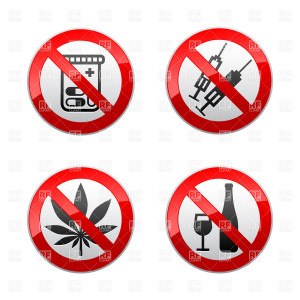 Prohibiting sign - drugs and alcohol, 18161, download royalty-free ...