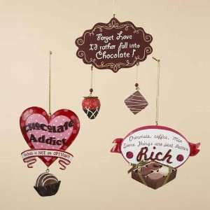 of 12 Chocolate Shop Witty Quote Christmas Ornaments Home & Kitchen